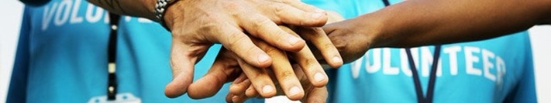 volunteer-hands for community involvement