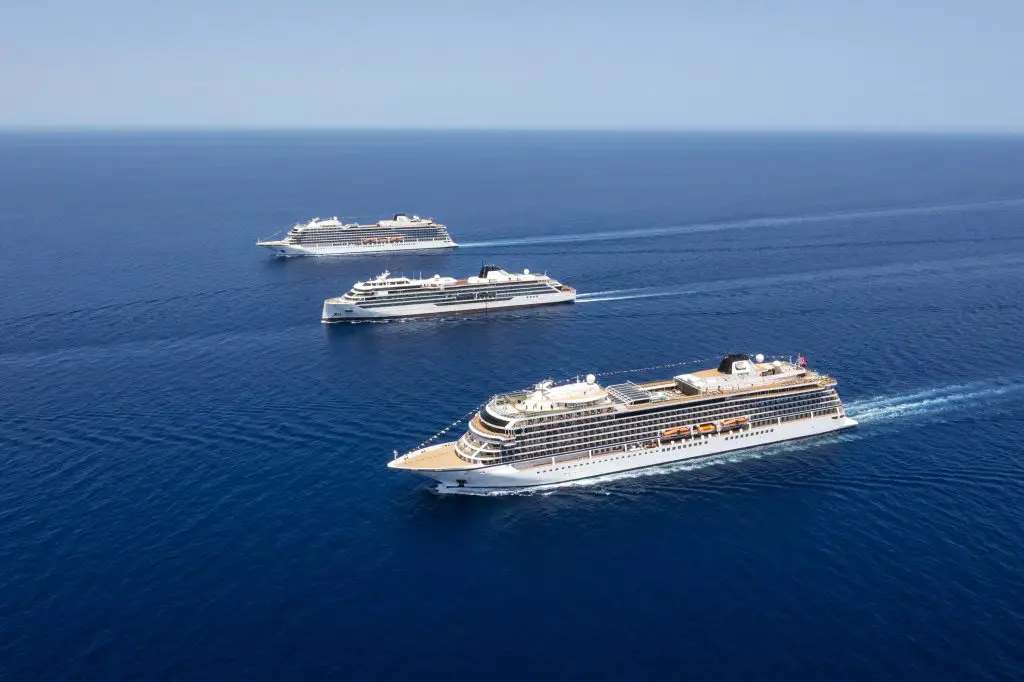 Three Viking Cruise Ships