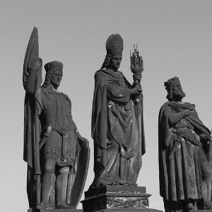 prague, statues on st charles bridge