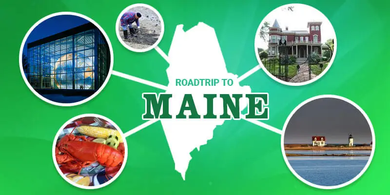 image of outline of state for a Road Trip Maine