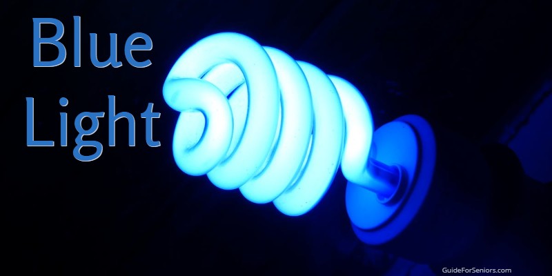 blue light bulb
