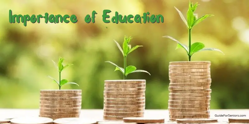 importance of education - 3 seedlings growing out of coins